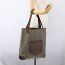 GUCCI GG Supreme Web Sherry Line Tote Bag PVC Beige Auth ti3608-20