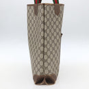 GUCCI GG Supreme Web Sherry Line Tote Bag PVC Beige Auth ti3608-3
