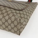 GUCCI GG Supreme Web Sherry Line Tote Bag PVC Beige 39 02 003 Auth ti3609-9