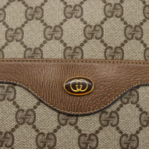 GUCCI GG Supreme Web Sherry Line Tote Bag PVC Beige 39 02 003 Auth ti3609