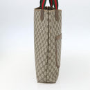 GUCCI GG Supreme Web Sherry Line Tote Bag PVC Beige 39 02 003 Auth ti3609-3