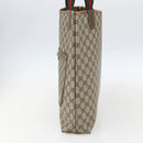 GUCCI GG Supreme Web Sherry Line Tote Bag PVC Beige 39 02 003 Auth ti3609-4