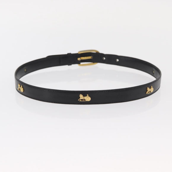 GUCCI Celine GG Supreme Belt Leather 2 Set Black Beige Auth ti3612