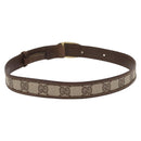 GUCCI Celine GG Supreme Belt Leather 2 Set Black Beige Auth ti3612-3