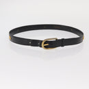 GUCCI Celine GG Supreme Belt Leather 2 Set Black Beige Auth ti3612-9