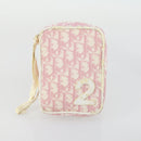 Christian Dior PRADA Pouch Nylon PVC 4 Set Pink Khaki pink Auth ti3613-18