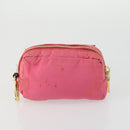 Christian Dior PRADA Pouch Nylon PVC 4 Set Pink Khaki pink Auth ti3613-7