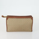 CELINE Macadam Canvas Bag PVC Leather Suede 3 Set Beige Orange Auth ti3616-3