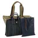 FENDI Gucci Hermes GG Canvas Hand Bag Canvas PVC 3 Set Black Beige Auth ti3619-1