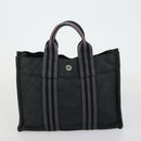 FENDI Gucci Hermes GG Canvas Hand Bag Canvas PVC 3 Set Black Beige Auth ti3619-17