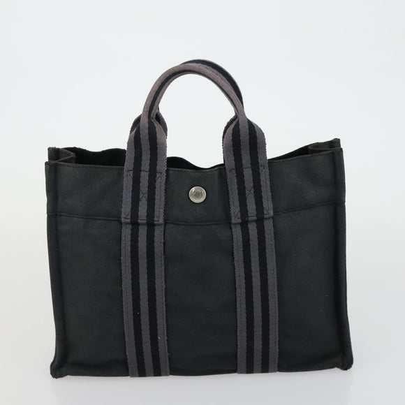 FENDI Gucci Hermes GG Canvas Hand Bag Canvas PVC 3 Set Black Beige Auth ti3619