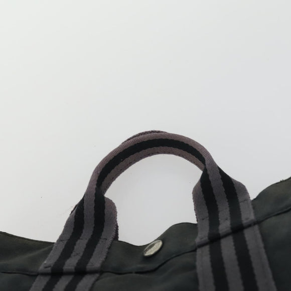 FENDI Gucci Hermes GG Canvas Hand Bag Canvas PVC 3 Set Black Beige Auth ti3619