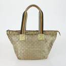 FENDI Gucci Hermes GG Canvas Hand Bag Canvas PVC 3 Set Black Beige Auth ti3619-3