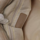 CHANEL New Travel Line Hand Bag Nylon 2way Beige Silver CC Auth ti3621-19