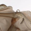 CHANEL New Travel Line Hand Bag Nylon 2way Beige Silver CC Auth ti3621-22