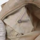 CHANEL New Travel Line Hand Bag Nylon 2way Beige Silver CC Auth ti3621-24