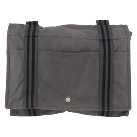 HERMES Fourre Tout Bassas MM Shoulder Bag Canvas Gray Auth ti3623 - 0