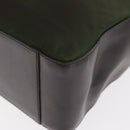 PRADA Hand Bag Nylon Khaki Silver Auth ti3624-11