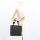 PRADA Hand Bag Nylon Khaki Silver Auth ti3624-23