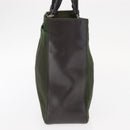 PRADA Hand Bag Nylon Khaki Silver Auth ti3624-5