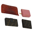 BOTTEGA VENETA Miu Miu Fendi Wallet 4 Set Red Brown pink Auth ti3628-1