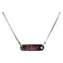 Christian Dior Choker metal Silver Auth ti3633-1