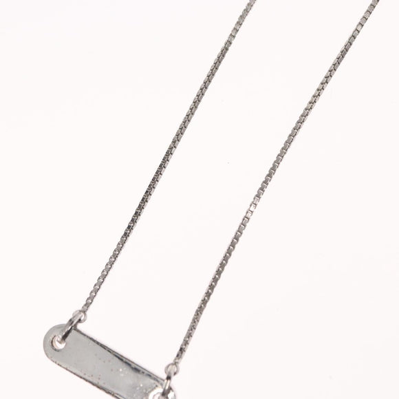 Christian Dior Choker metal Silver Auth ti3633