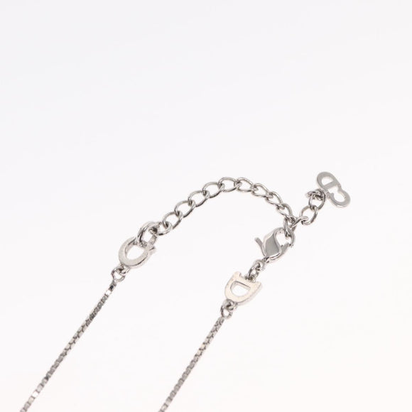 Christian Dior Choker metal Silver Auth ti3633