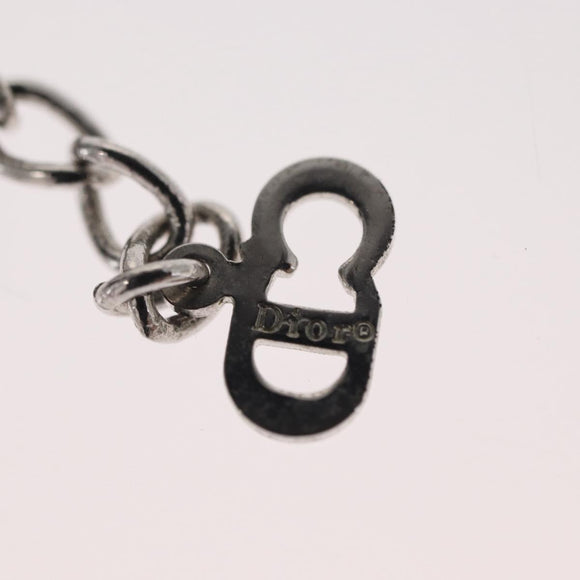 Christian Dior Choker metal Silver Auth ti3633