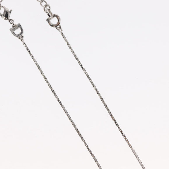 Christian Dior Choker metal Silver Auth ti3633