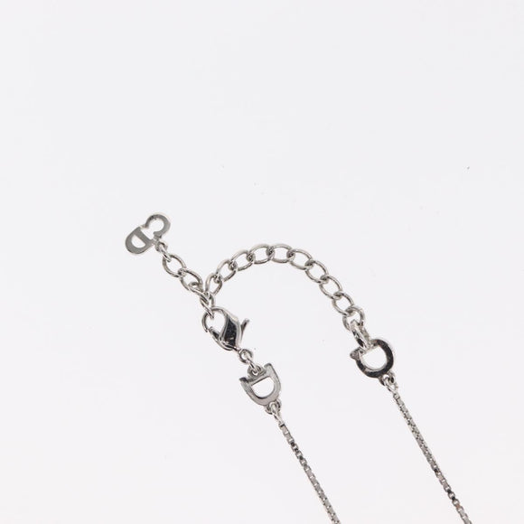 Christian Dior Choker metal Silver Auth ti3633