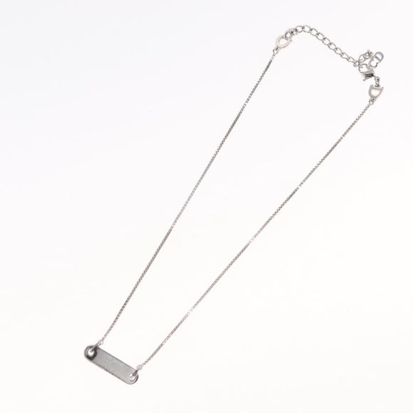 Christian Dior Choker metal Silver Auth ti3633