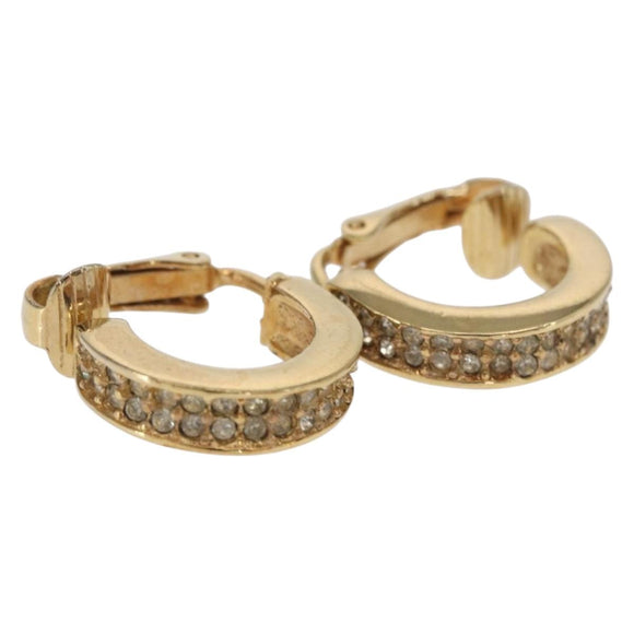 Christian Dior Earring metal Gold Auth ti3634