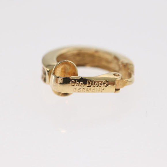 Christian Dior Earring metal Gold Auth ti3634