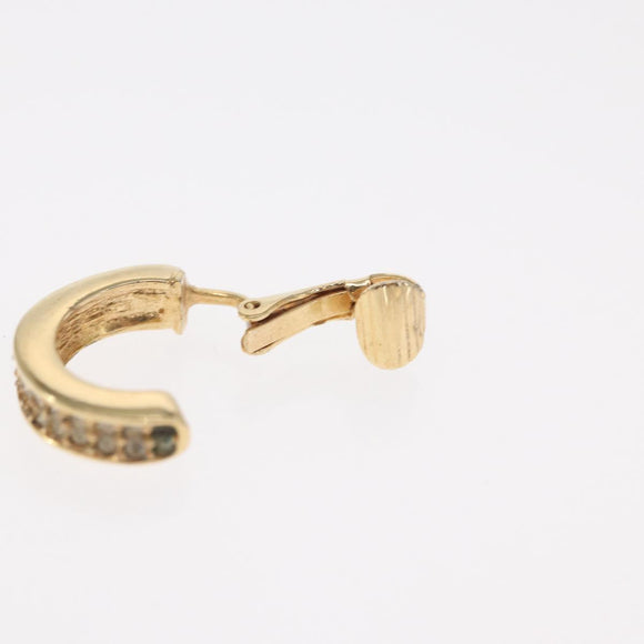 Christian Dior Earring metal Gold Auth ti3634