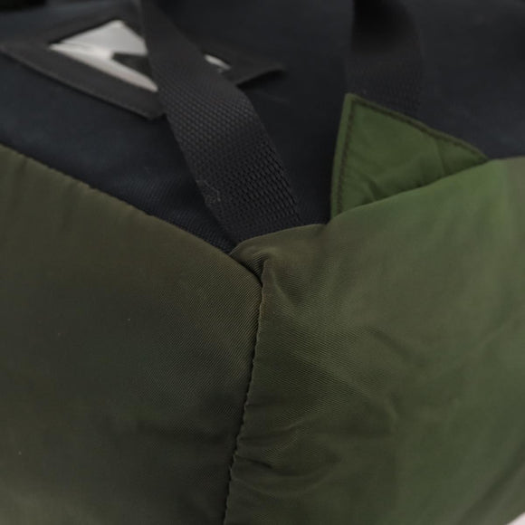PRADA Backpack Nylon Green Silver Auth ti3636
