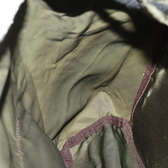 PRADA Backpack Nylon Green Silver Auth ti3636