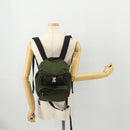 PRADA Backpack Nylon Green Silver Auth ti3636-27