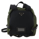 PRADA Backpack Nylon Green Silver Auth ti3636-3