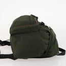 PRADA Backpack Nylon Green Silver Auth ti3636-4