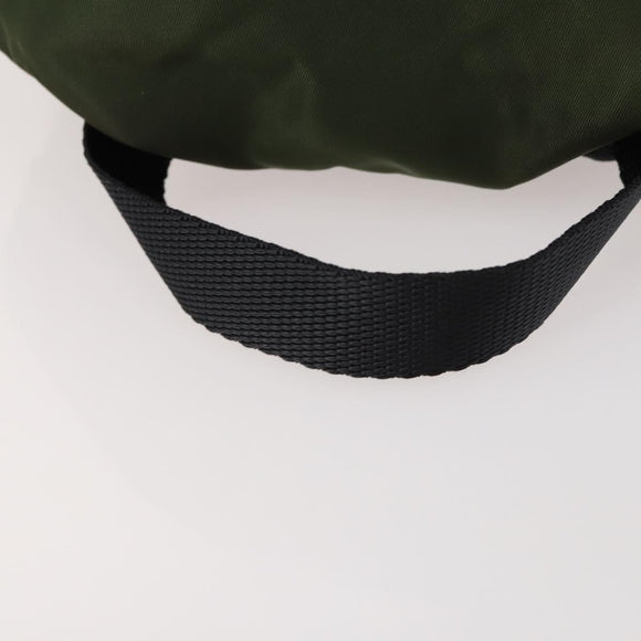 PRADA Backpack Nylon Green Silver Auth ti3636