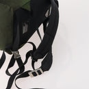 PRADA Backpack Nylon Green Silver Auth ti3636-9