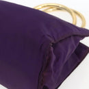 PRADA Hand Bag Nylon Purple Gold Auth ti3637-9
