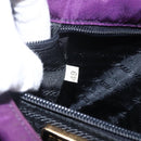 PRADA Hand Bag Nylon Purple Gold Auth ti3637-12