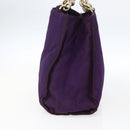 PRADA Hand Bag Nylon Purple Gold Auth ti3637-4