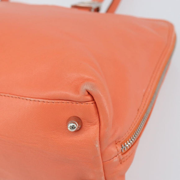 FENDI Hand Bag Leather Pink Silver Auth ti3638