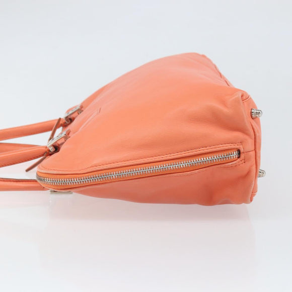FENDI Hand Bag Leather Pink Silver Auth ti3638