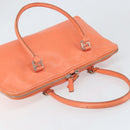 FENDI Hand Bag Leather Pink Silver Auth ti3638-6