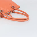 FENDI Hand Bag Leather Pink Silver Auth ti3638-7