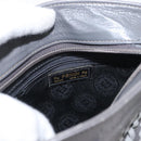 FENDI Shoulder Bag Leather Gray Auth ti3639-17